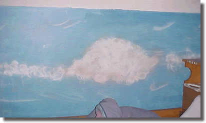 over cj's bed